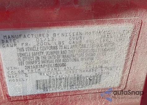 2013 Nissan Sentra Sl z USA, uszkodzony, nr VIN 3N1AB7AP1DL660000